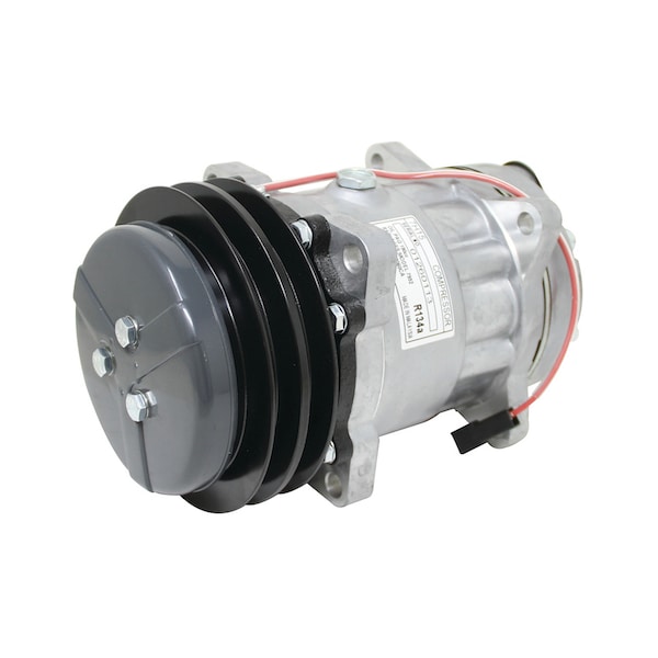 Compressor, New, Sanden Style w/ Clutch (9149) 10.7" x7.5" x7.5"